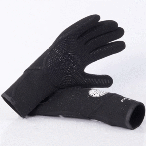 RIP CURL WETSUITS 2024 FLASHBOMB 3/2 5 FINGER GLOVES BLACK