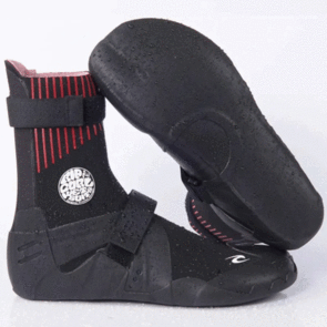 RIP CURL WETSUITS 2024 FLASHBOMB 3MM HID.S/TOE BOOTIES BLACK