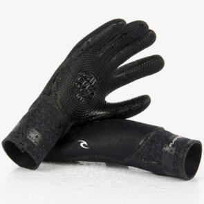 RIP CURL WETSUITS 2021 FLASHBOMB 3/2 5 FINGER GLOVES BLACK