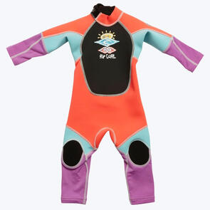 RIP CURL WETSUITS 2026 GROMS OMEGA BZ EASY ON/OFF WETSUIT HOT PINK