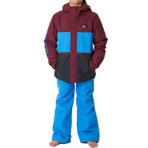 RIP CURL SNOW 2024 YOUTH OLLY SNOW JACKET MAROON + OLLY SNOW PANT COBALT
