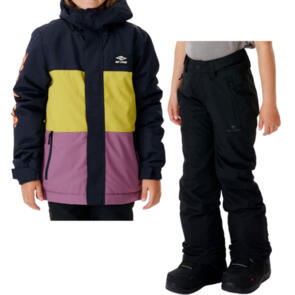 RIP CURL SNOW 2023 YOUTH OLLY JACKET NAVY + OLLY PANT BLACK