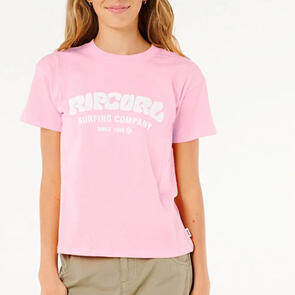 RIP CURL SURF PUFF RELAXED TEE BRIGHT PINK
