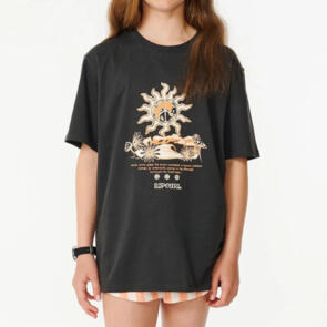 RIP CURL EARTH WAVES ART TEE WASHED BLACK