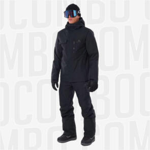 RIP CURL SNOW TWISTER JACKET + SEARCH SNOW PANT BLACK COMBO
