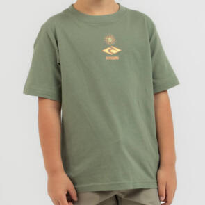 RIP CURL BOYS MICRO WAVES SPIRAL TEE WASHED CLOVER