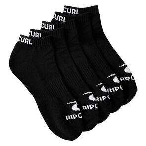 RIP CURL BRAND ANKLE SOCK 5-PK SOCK BLACK