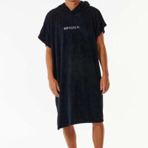 RIP CURL BRAND HOODED TOWEL BLACK GREY