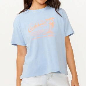 RIP CURL CARIBBEAN RELAXED TEE MID BLUE