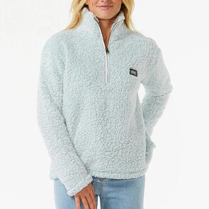 RIP CURL DARK N STORMY 1/4 ZIP CREW BLUE