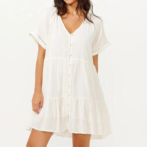 RIP CURL DESERT DREAMS FREE DRESS OFF WHITE