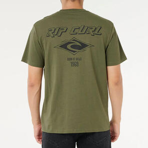 RIP CURL FADE OUT ICON TEE DEEP CACTUS