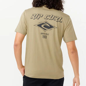 RIP CURL FADE OUT ICON TEE TEE WASHED MOSS