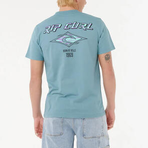 RIP CURL FADE OUT ICON TEE TEE STORM BLUE