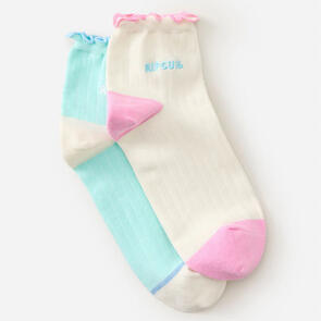 RIP CURL GIRLS MIXED SOCKS 2-PK MULTICO