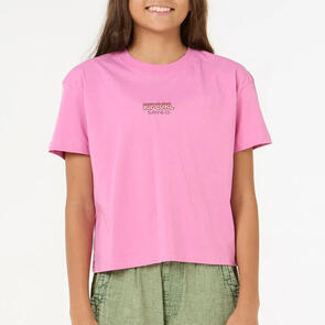 RIP CURL GIRLS SUN & SEA CROP TEE PINK