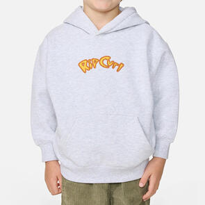RIP CURL GROMS RIDE THE WAVE HOOD - BOY LIGHT GREY HEATHER