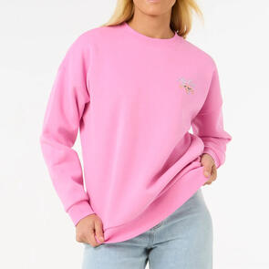 RIP CURL HIBISCUS DIAMOND HERITAGE CREW PINK