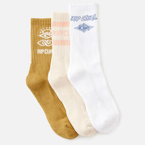 RIP CURL ICONS OF SURF SOCK 3-PK BRONZE