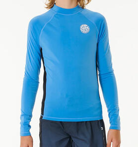RIP CURL BOYS ICONS UV BRUSHED L/S BLUE GUM