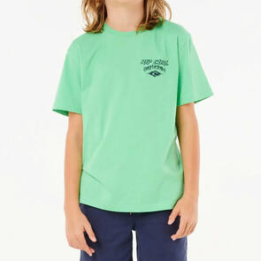 RIP CURL LIVED THE SEARCH TEE YOUTH NEON GREEN
