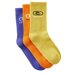 RIP CURL LOGO CREW SOCK 3-PK - BOY SOCK WILD BERRY