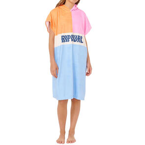 RIP CURL MIXED HOODED TOWEL YOUTH LIGHT PINK