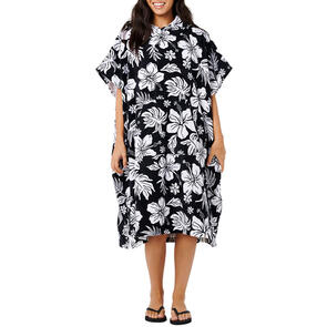 RIP CURL MIXED HOODED TOWEL BLACK/WHITE