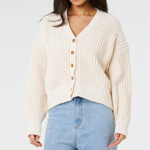 RIP CURL NEON ISLES CARDIGAN OFF WHITE