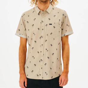 RIP CURL PARADISE PALMS S/S SHIRT TAUPE