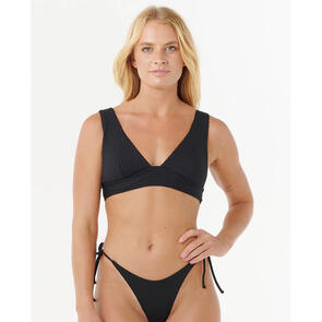 RIP CURL PREMIUM SURF D-DD DEEP-V BIKINI TOP BLACK