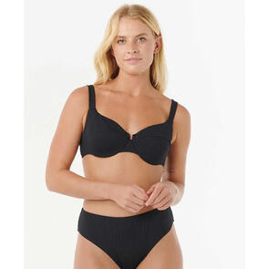RIP CURL PREMIUM SURF E CUP BIKINI TOP BLACK