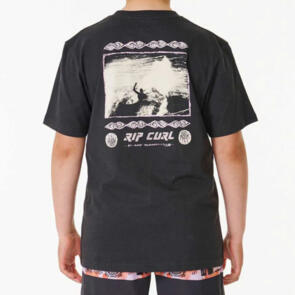RIP CURL BOYS PURE SURF ART TEE WASHED BLACK