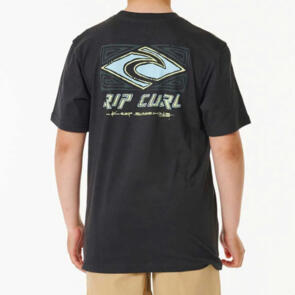 RIP CURL BOYS PURE SURF LOGO TEE WASHED BLACK
