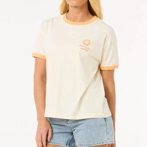 RIP CURL SAN CARLOS RINGER TEE BONE