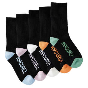 RIP CURL SCHOOL CREW SOCK 5-PK - BOY SOCK MULTICOLOR