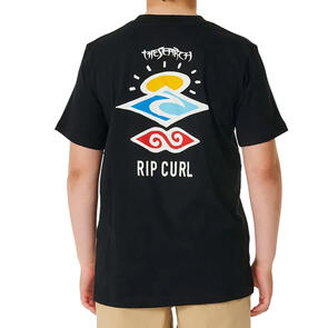 RIP CURL BOYS SEARCH ICON TEE BLACK