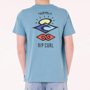RIP CURL BOYS SEARCH ICON TEE STORM BLUE