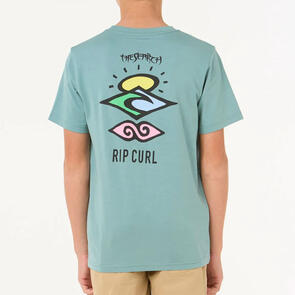 RIP CURL SEARCH ICON TEE YOUTH BLUE LAGOON