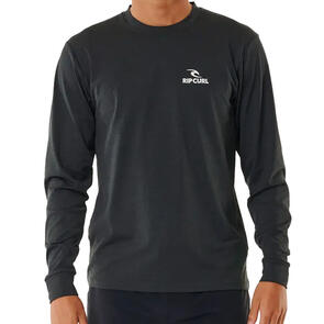 RIP CURL STACK UPF L/S RASH VEST BLACK MARLE