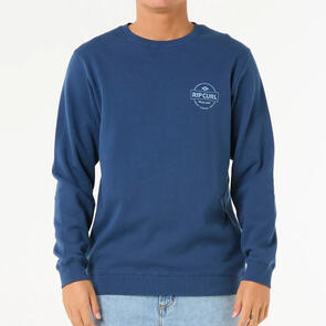 RIP CURL STAPLER CREW WASHED NAVY