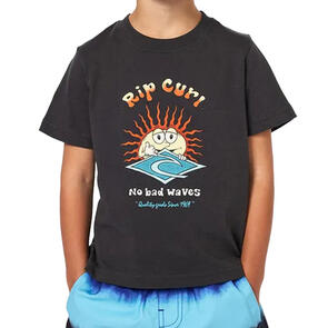 RIP CURL GROMS SUN SHAKA TEE WASHED BLACK