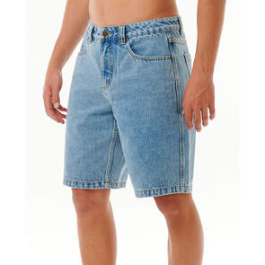 RIP CURL SUPER COMPUTER DENIM WALKSHORT JORT WASHED BLUE