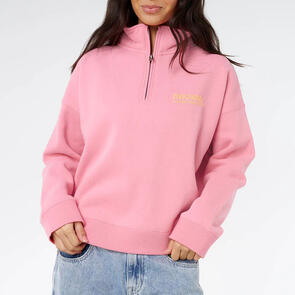 RIP CURL SURF PUFF 1/4 ZIP PINK/ORANGE