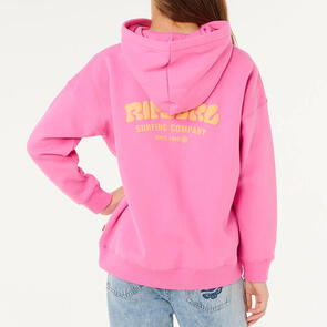 RIP CURL SURF PUFF HOOD SUPER PINK
