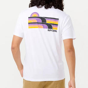 RIP CURL SURF REVIVAL LINE UP TEE TEE WHITE