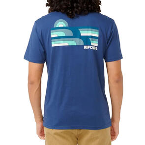 RIP CURL SURF REVIVAL LINE UP TEE TEE WASHED NAVY