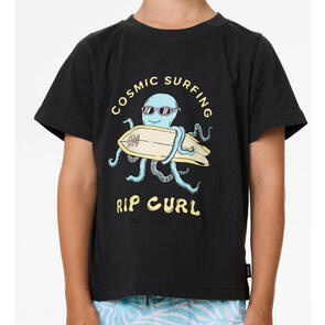 RIP CURL TODDLER COSMIC SURFING TEE WASHED BLACK