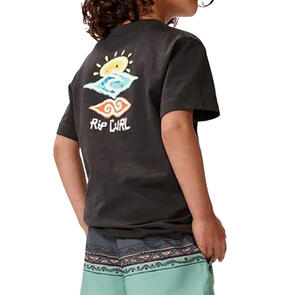 RIP CURL TODDLERS ICONS OF SHRED TEE WASHED BLACK