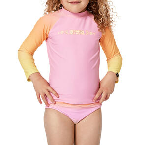 RIP CURL TODDLERS SUN UPF LS SET BRIGHT PINK